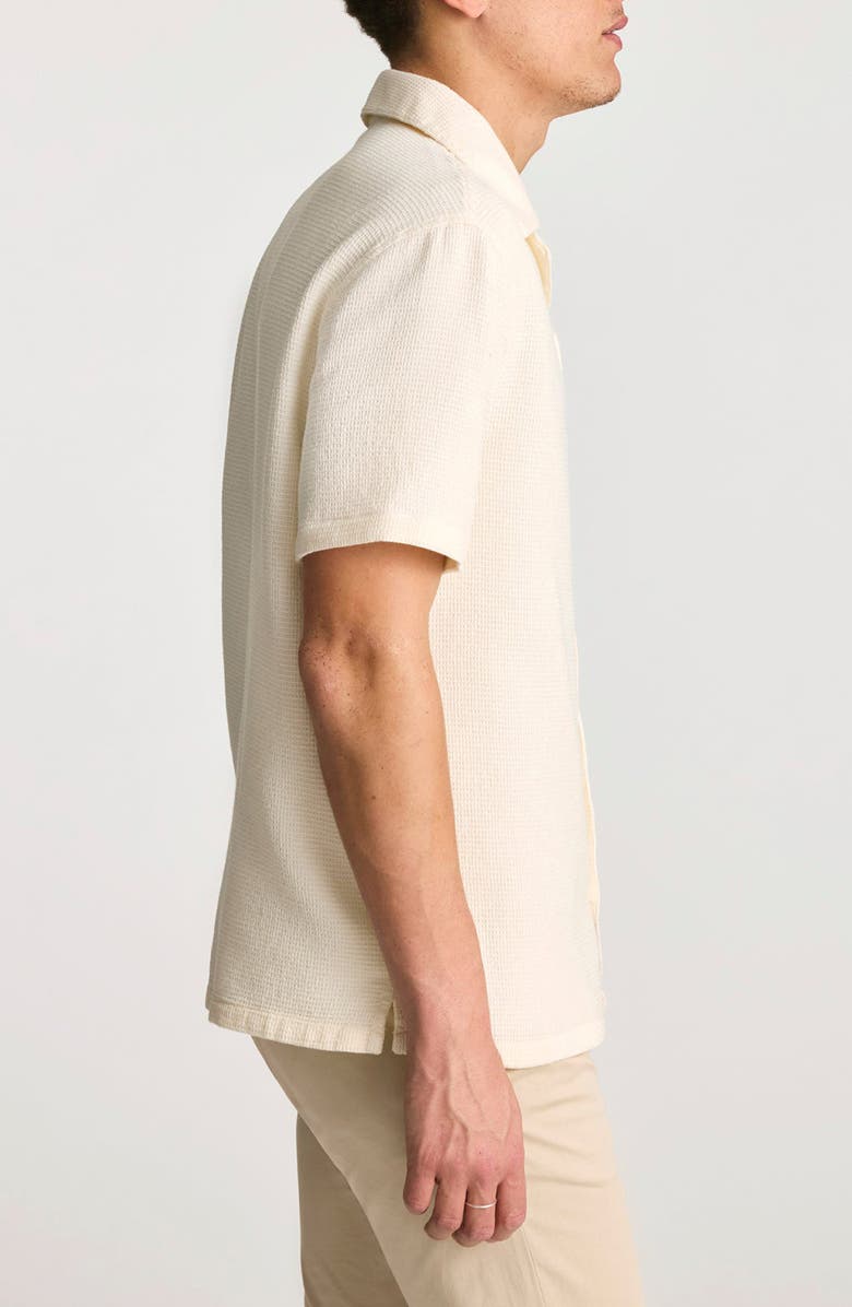 Mavi Jeans Waffle Knit Camp Shirt, Alternate, color,