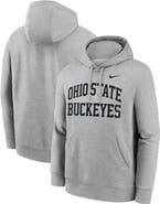 Nike Men's Nike Heather Gray Ohio State Buckeyes Primetime Arched Club Fleece Pullover Hoodie