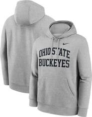 Nike Men's Nike Heather Gray Ohio State Buckeyes Primetime Arched Club Fleece Pullover Hoodie