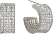 Dean Davidson Petit Pavé Thick Huggie Hoop Earrings
