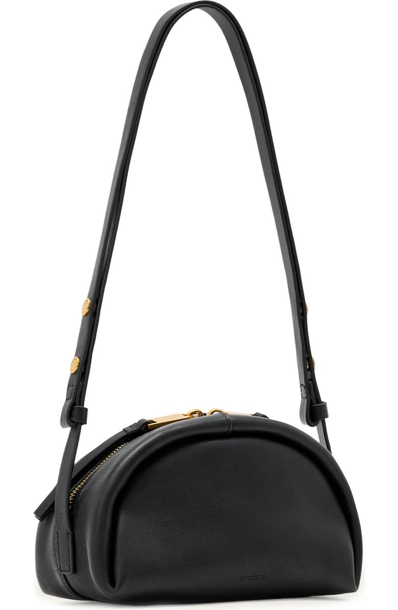 AllSaints Rosalie Arc Crossbody Bag, Alternate, color, Black