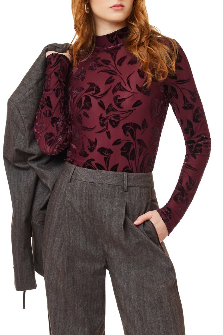 Mock Neck Sweater, Main, color, WINETASTING
