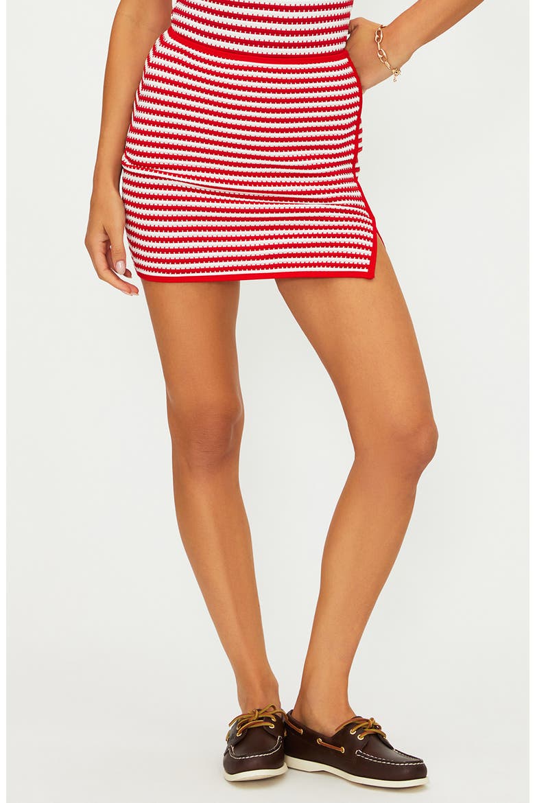 Eli Cover-Up Miniskirt, Main, color, CRIMSON STRIPE
