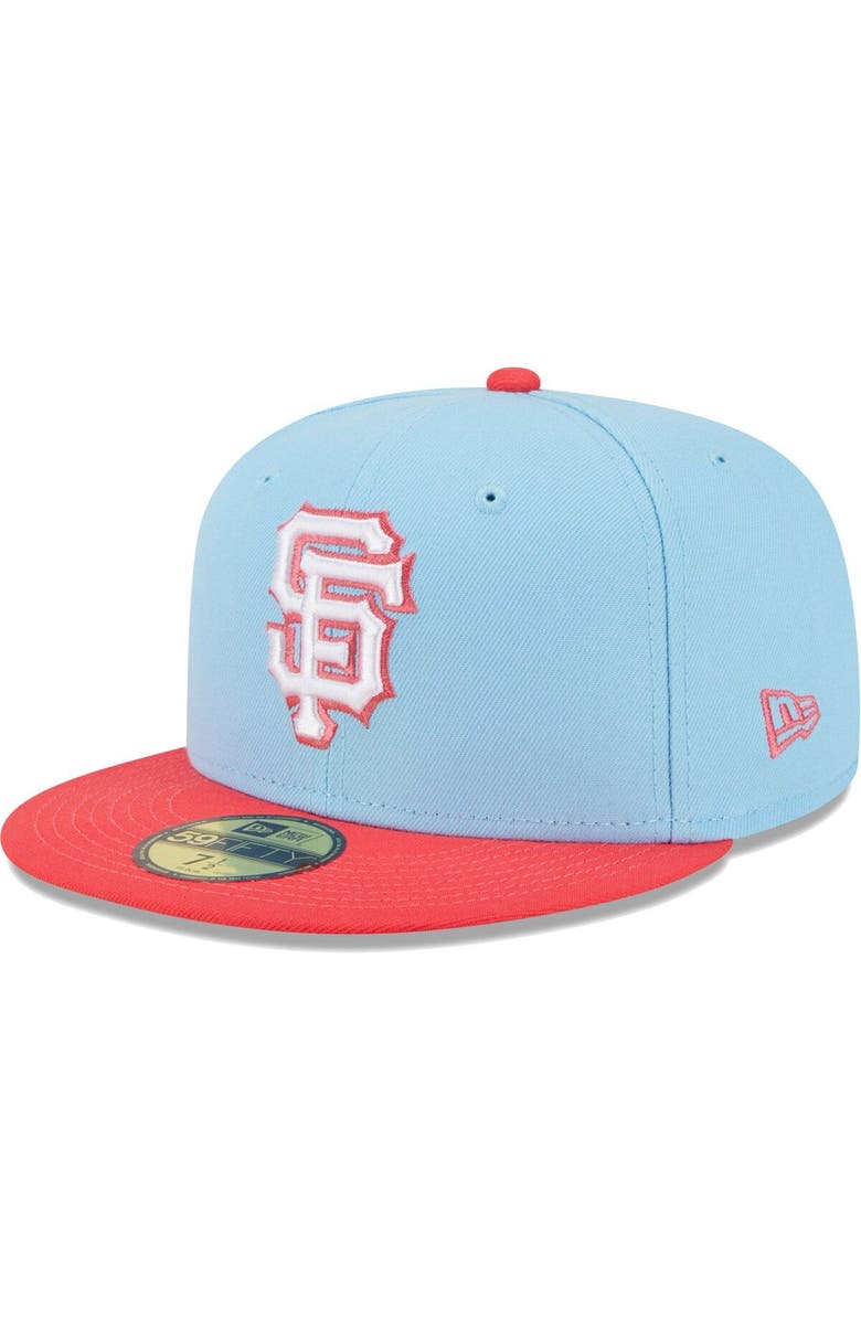 New Era Men's New Era Light Blue/Red San Francisco Giants Spring Color Two-Tone 59FIFTY Fitted Hat, Main, color, 