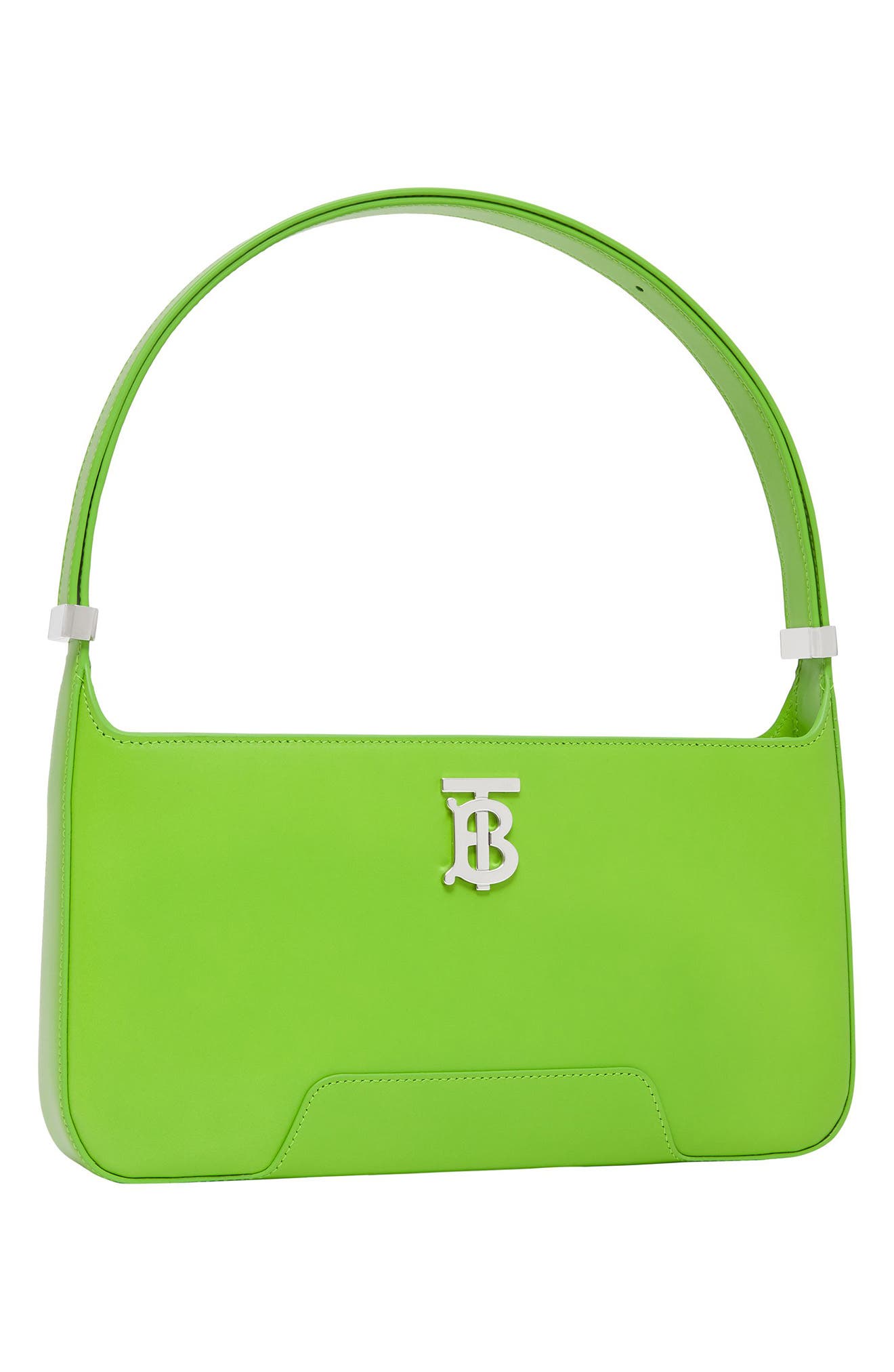 Burberry Medium TB Monogram Leather Shoulder Bag, Alternate, color, 