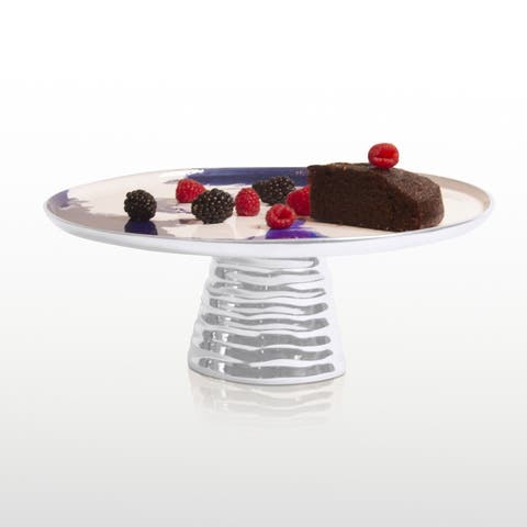 Aquos Cake Pedestal Blue