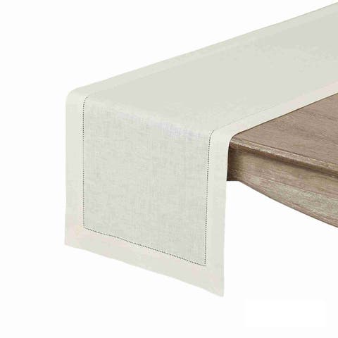 Linen Table Runner - Classic Hemstitch