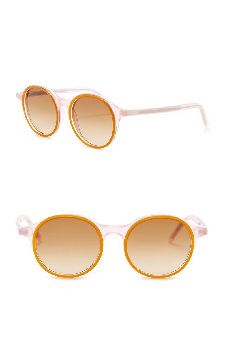 Tomas Maier 49mm Acetate Frame Round Sunglasses, Main, color,