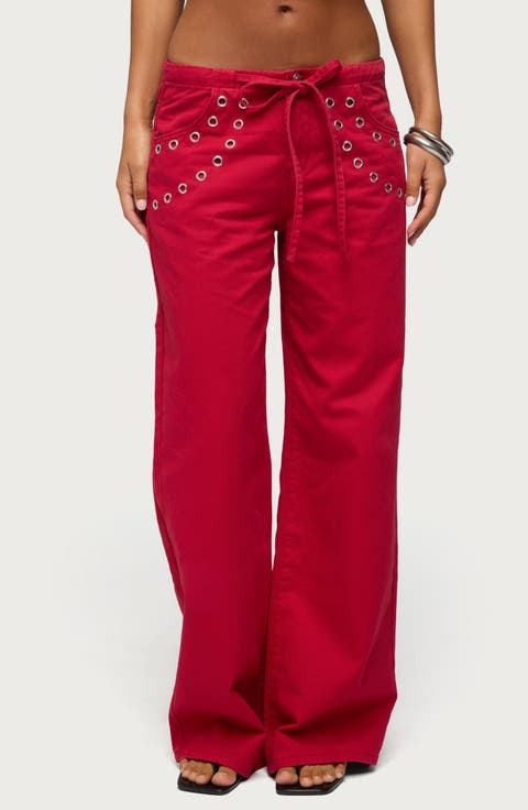 Kala Grommet Low Rise Baggy Jeans