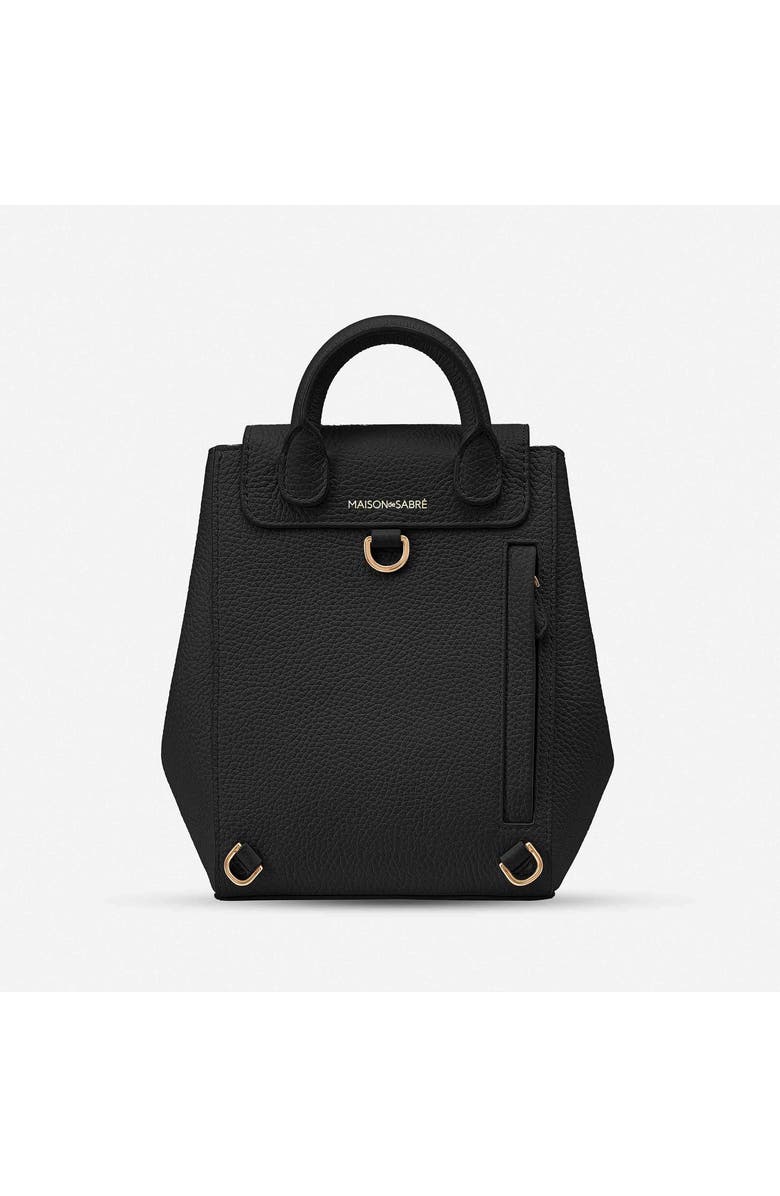 MAISON de SABRÉ Mini Soft Leather Backpack, Alternate, color, Black Caviar