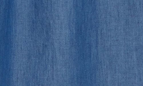 Caslon ® Cotton Chambray Wide Leg Pants In Medium Wash