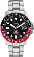Fossil Red GMT Bracelet Watch, 46mm