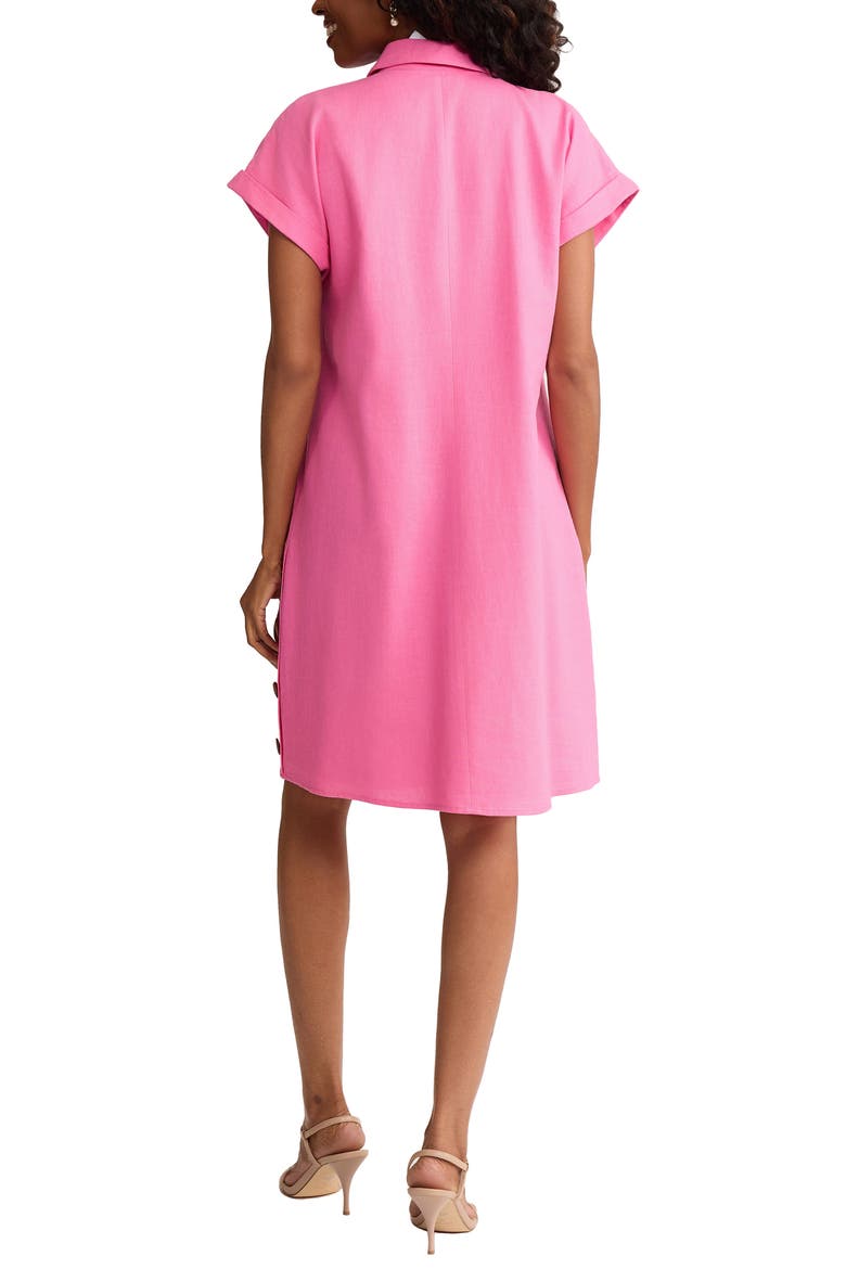 Linen Blend Shift Dress, Alternate, color, DUTCH PINK