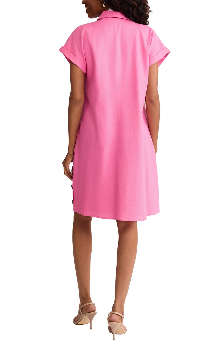 Jones New York Linen Blend Shift Dress, Alternate, color, Dutch Pink