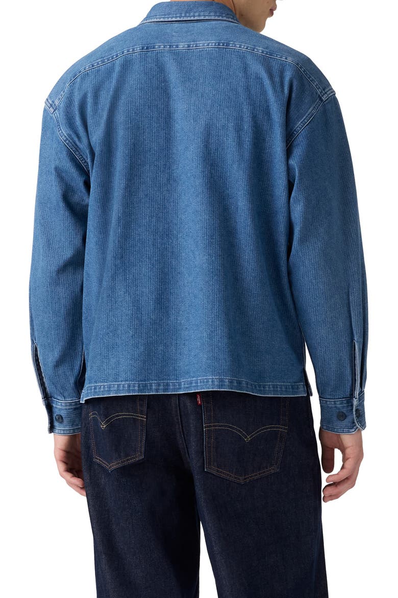 Waller Relaxed Shirt Jacket, Alternate, color, WALLER INDIGO HERRINGBONE