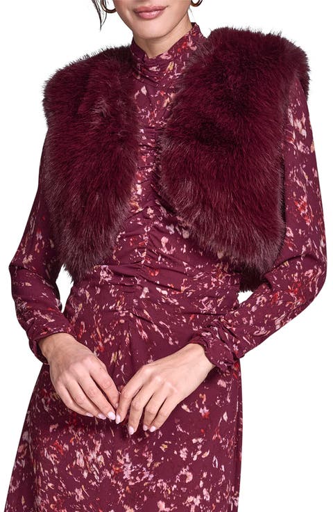 Faux Fur Sleeveless Shrug