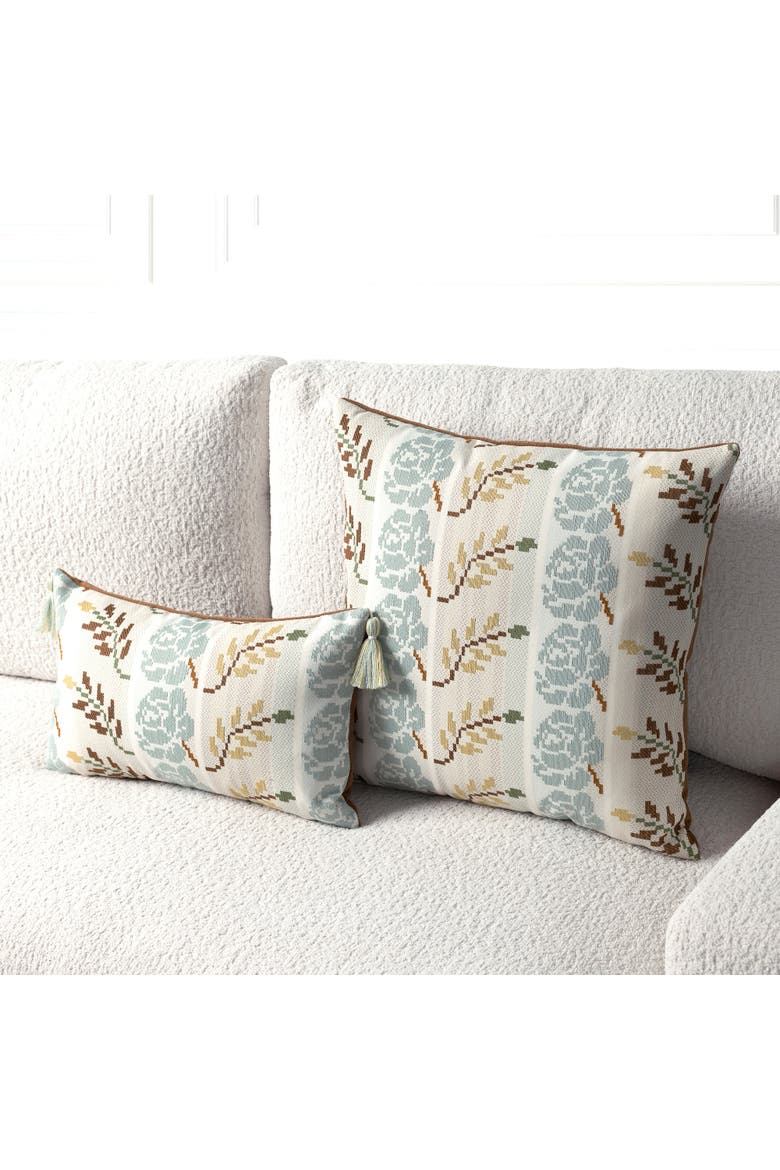 Revival Botanical Indoor & Outdoor Woven Accent Pillow & Insert, Alternate, color, Anew