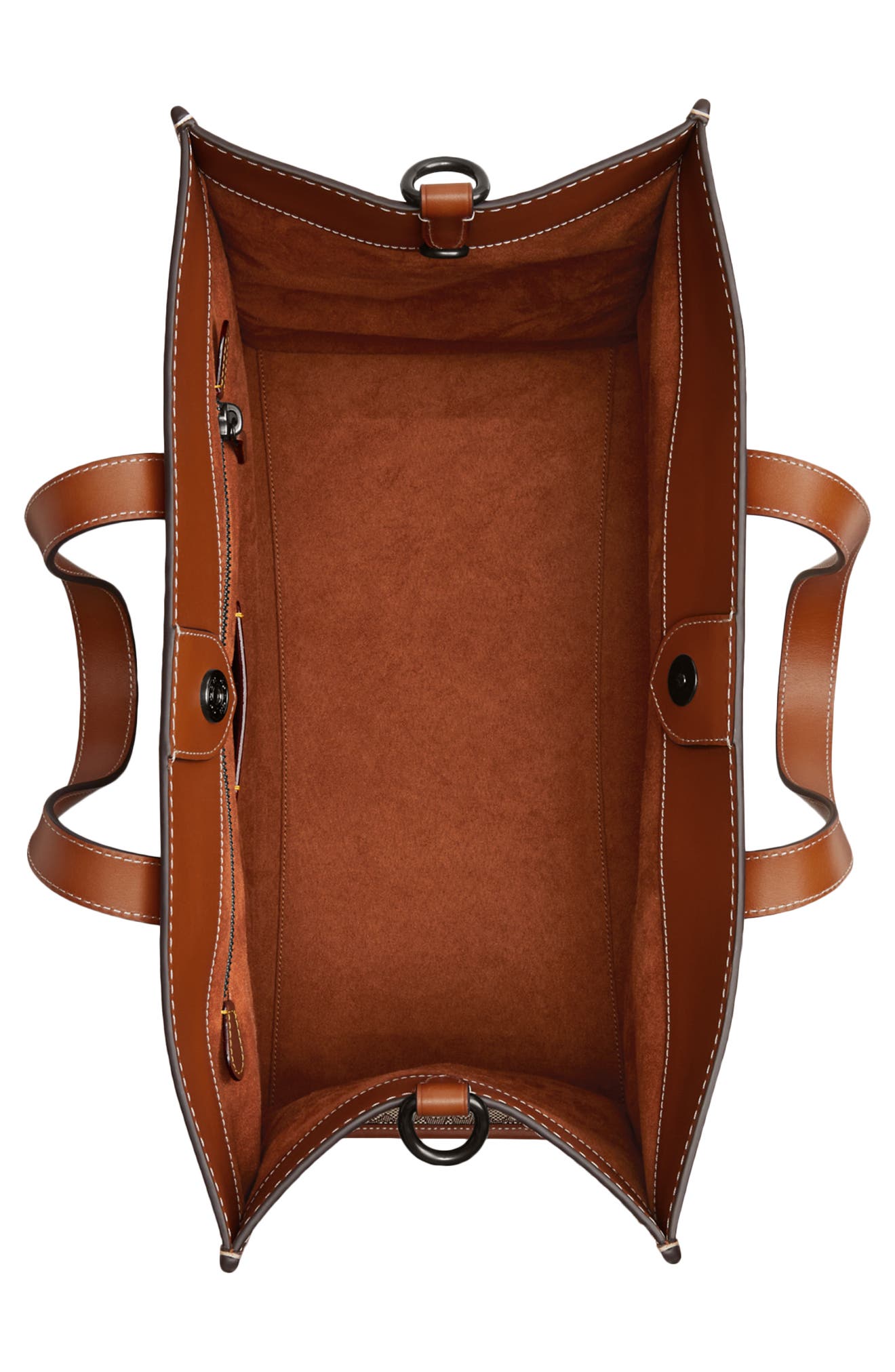 COACH Micro Signature Jacquard & Leather Field Tote, Alternate, color, 