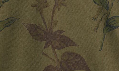 Scotch & Soda Loose Fit Over Dyed All Over Print Hoodie In Leaves