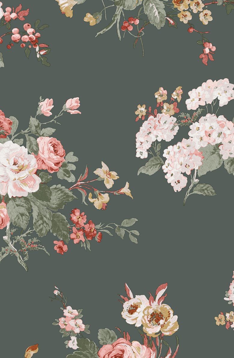 GRAHAM AND BROWN Laura Ashley Rosemore Fern Removable Wallpaper, Main, color,