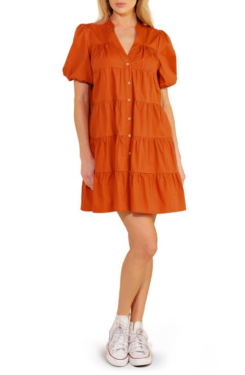 Puff Sleeve Tiered Minidress