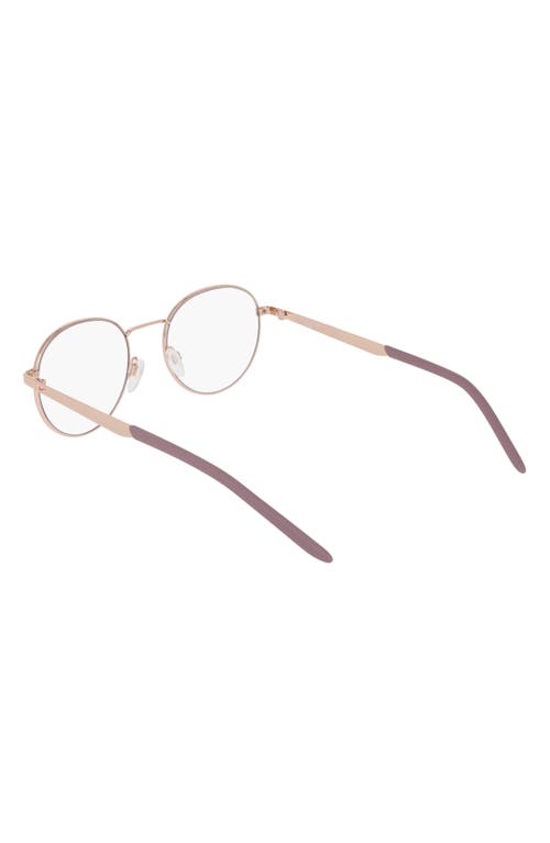 Nike Traveler Drift 51mm Round Blue Light Blocking Reading Glasses In Gold