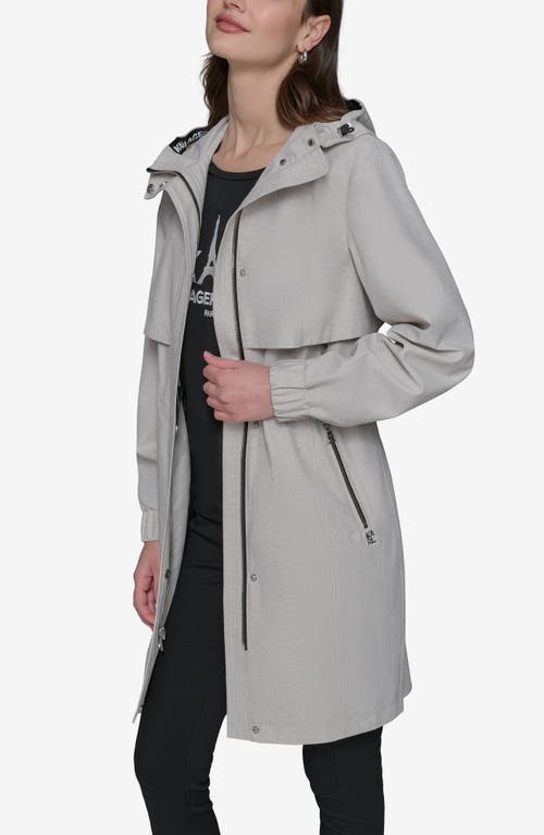 Karl Lagerfeld Paris Double L Quilted Coat In Sand