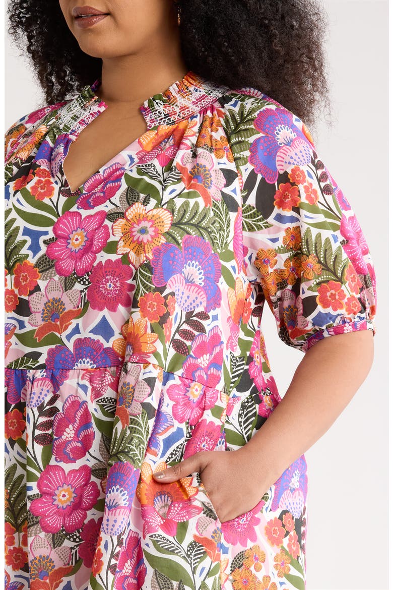 Rendal Floral Jesse Babydoll Dress, Alternate, color, FLORAL-MULTI