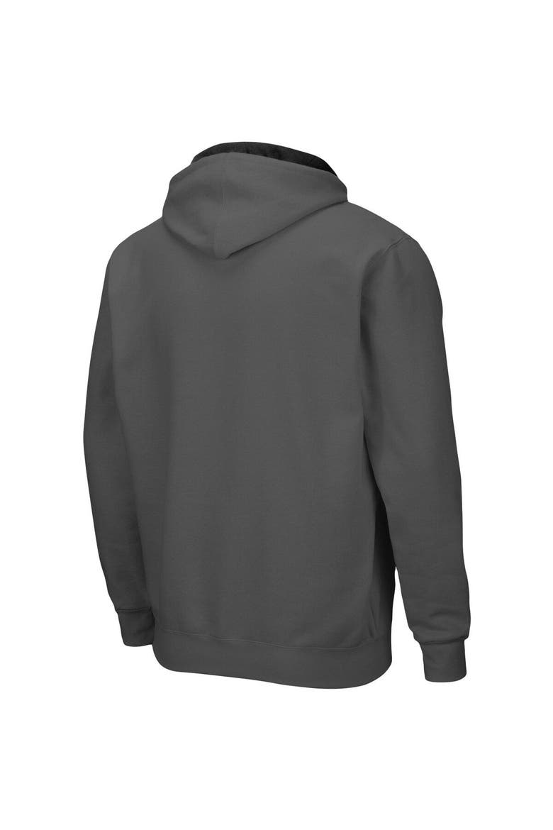 Men's Colosseum Charcoal Iowa Hawkeyes Arch & Logo 3.0 Full-Zip Hoodie, Alternate, color, Charcoal