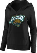 Mitchell & Ness Women's Mitchell & Ness Black Jacksonville Jaguars Classic Logo V-Neck Pullover Hoodie
