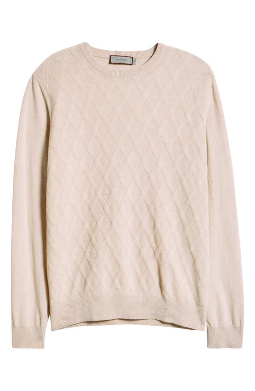 Canali Geo Regular Fit Wool & Cashmere Sweater In Neutral