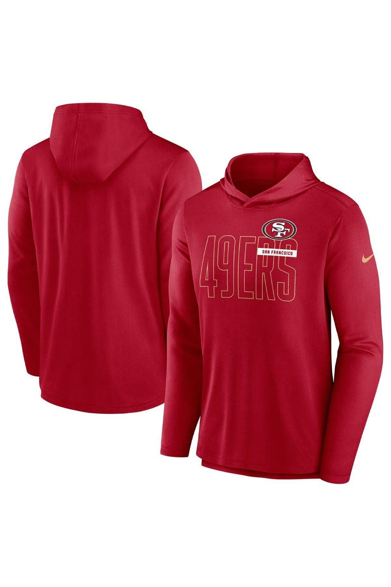 Men's Nike Scarlet San Francisco 49ers Performance Team Pullover Hoodie, Alternate, color, Scarlet
