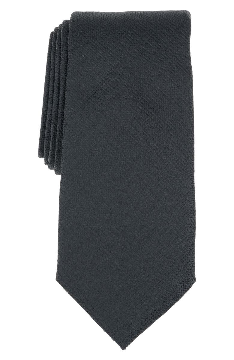 SAVILE ROW CO Abbeydale Tonal Solid Tie, Main, color, Black