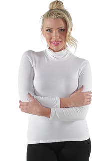 24seven Comfort Apparel Plus Size Classic Long Sleeve Turtleneck