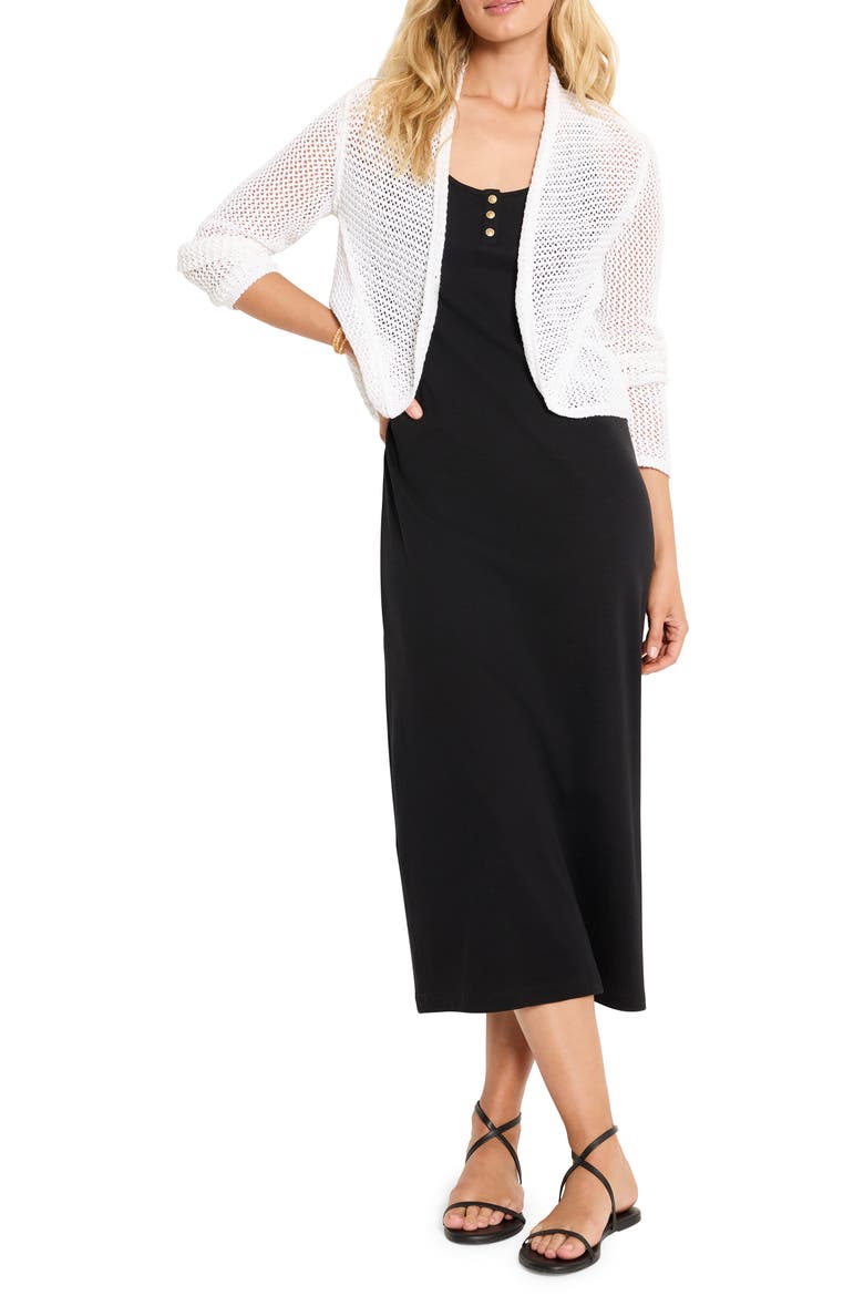 Mesh Cocoon Cardigan, Alternate, color, PAPER WHITE