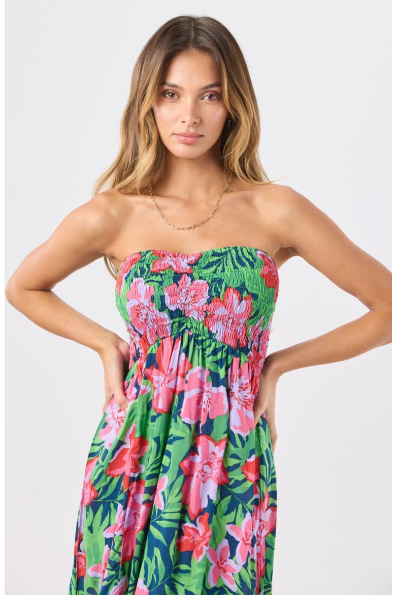 Emilia Strapless Maxi Dress, Alternate, color, HONDURAS NAVY