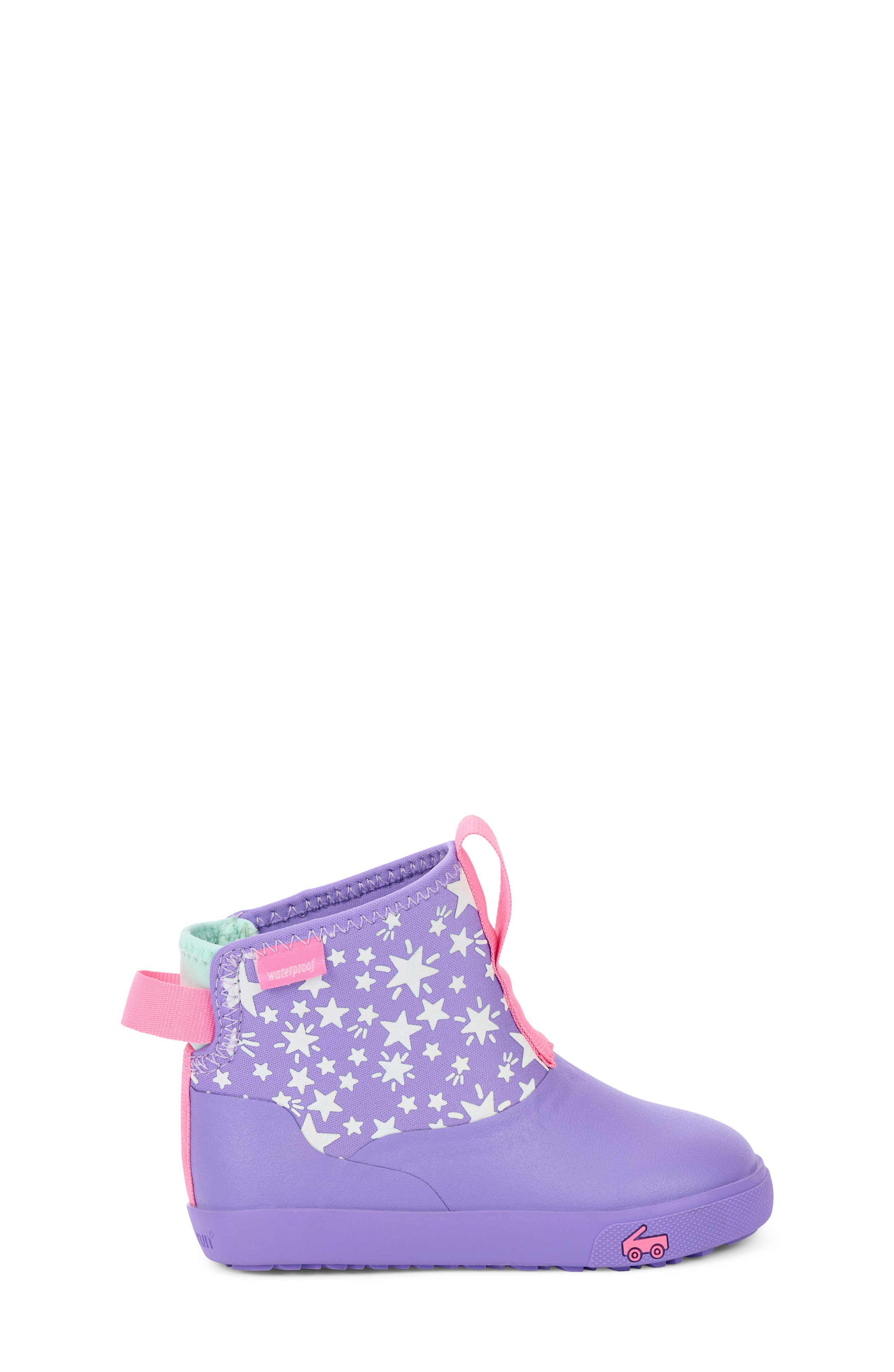 Kids' Ame Waterproof Rain Boot, Alternate, color, PURPLE SUPERSTARS
