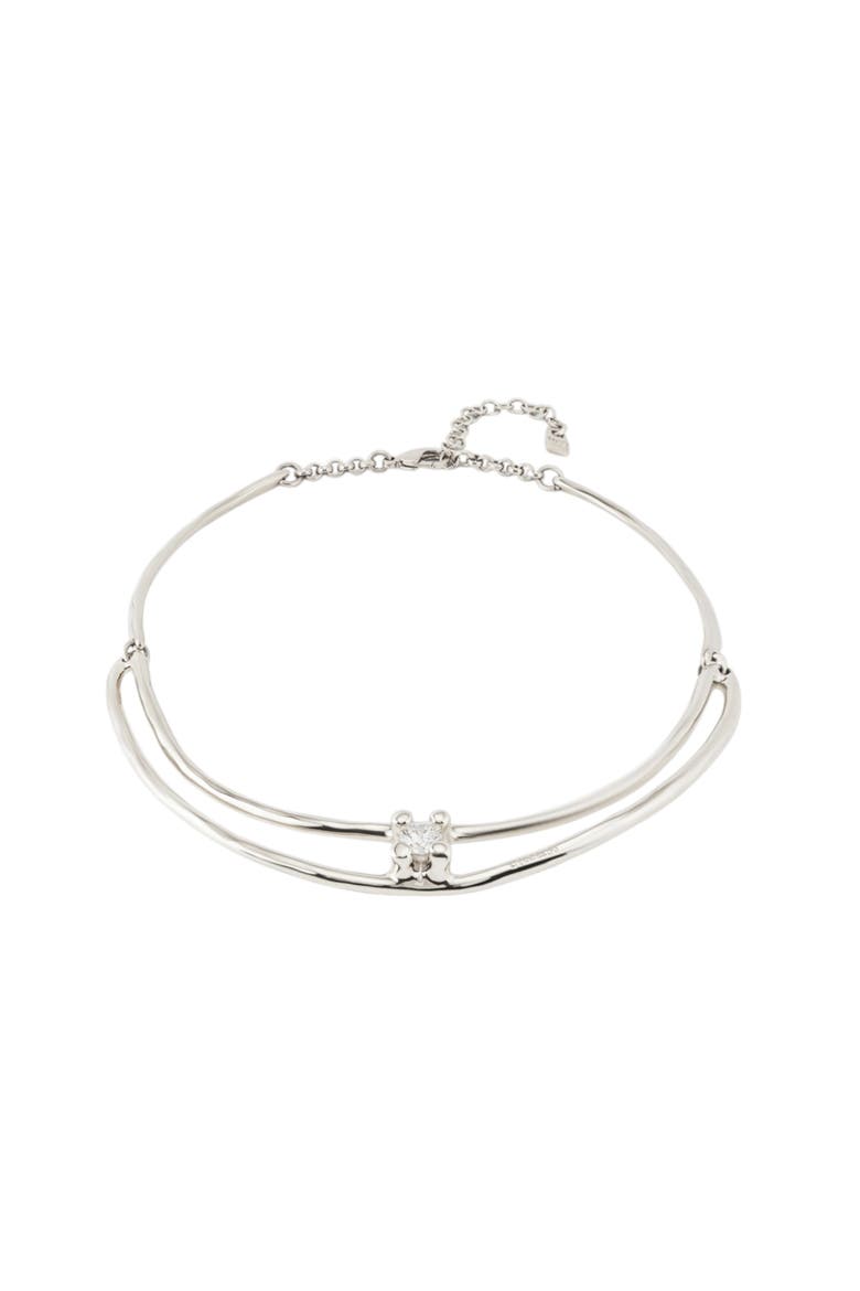 Twin Radiance Collar, Alternate, color, Silver