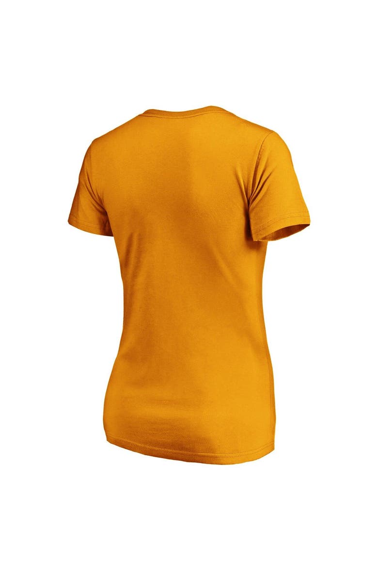 Women's Fanatics Branded Gold Nashville Predators Primary Logo V-Neck T-Shirt, Alternate, color, Gold
