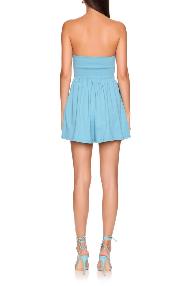 Cutout Strapless Romper, Alternate, color, ADRIATIC