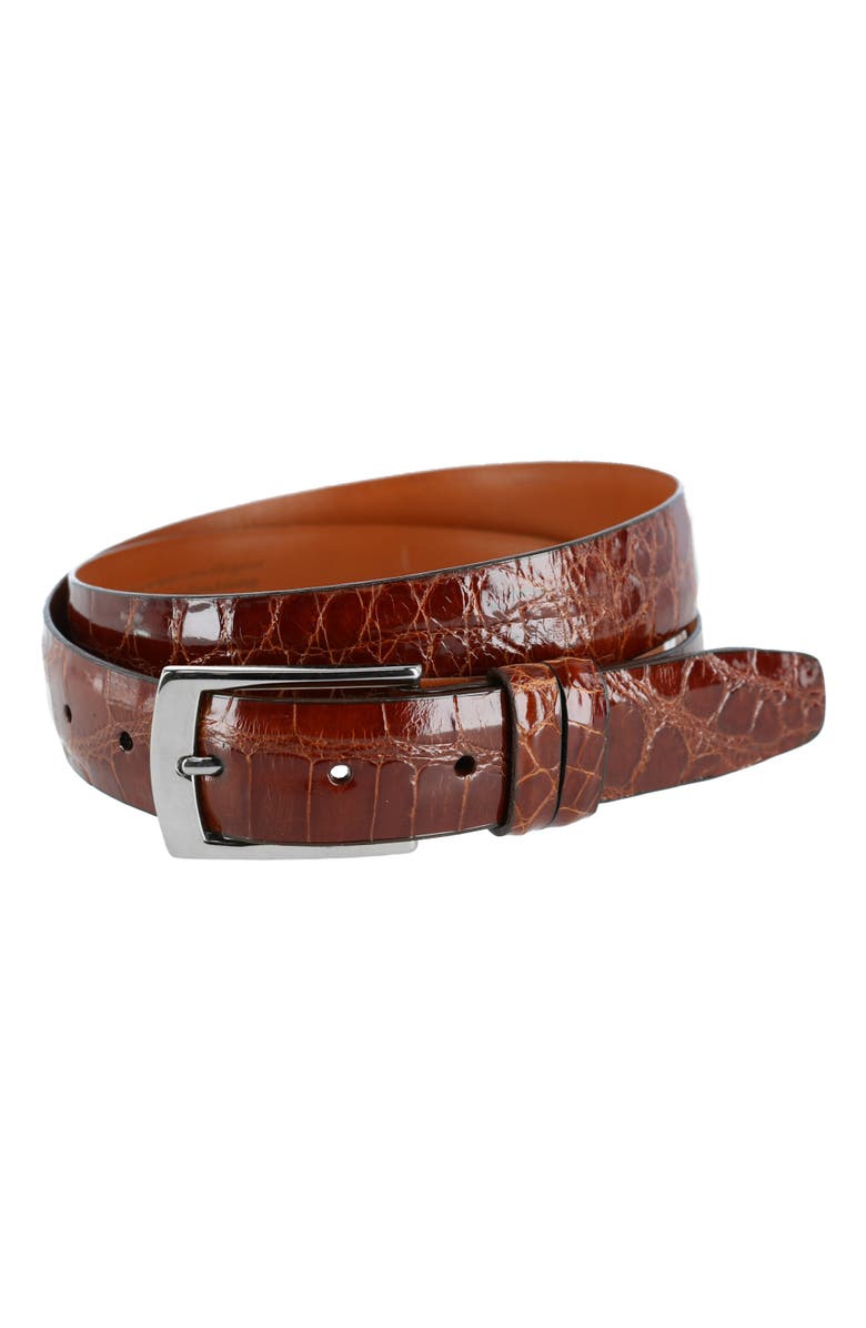 Trafalgar Genuine Alligator Belt, Main, color, 