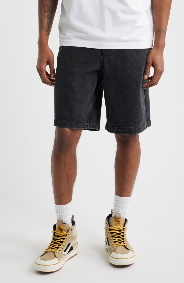 BP. Baggy Denim Shorts, Main, color, Black Faded