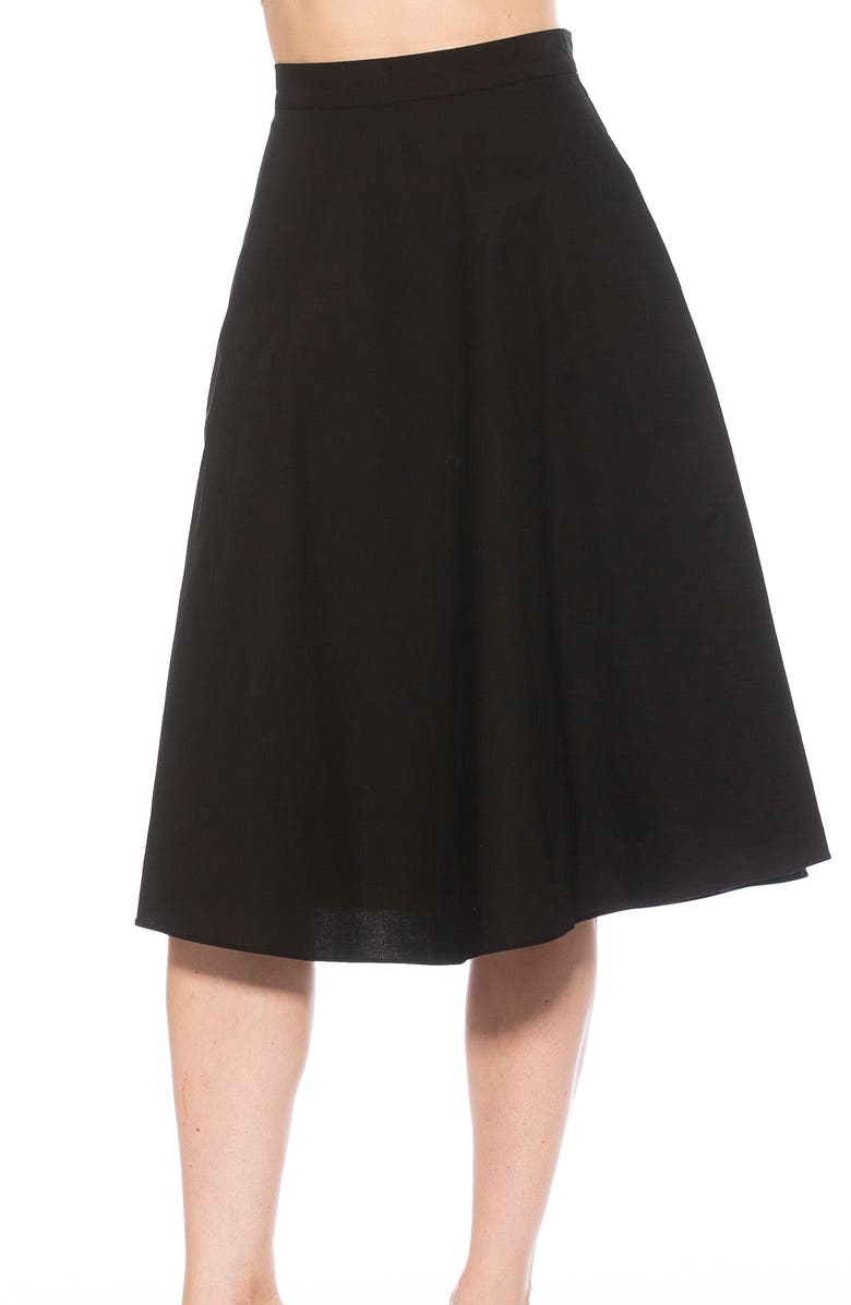 Alexia Admor Mabel Flared Midi Skirt, Alternate, color, 