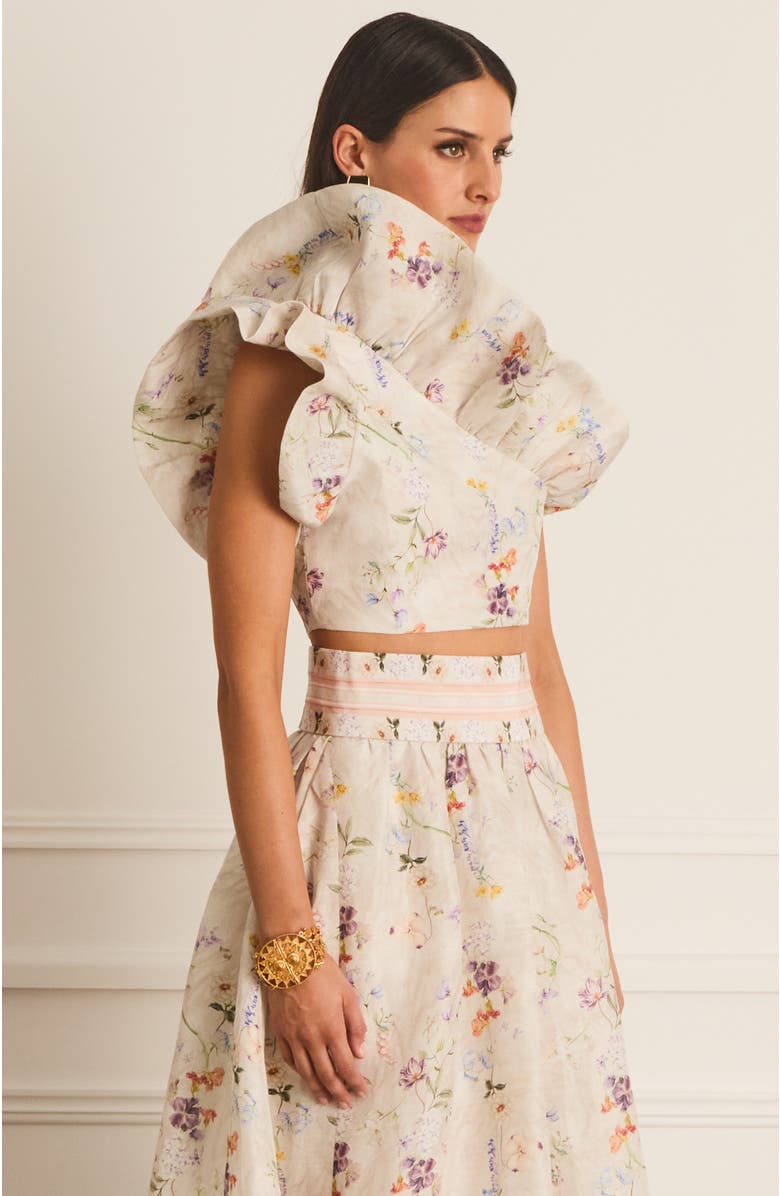 Aqua Blu Moonflower Sophia Corset, Alternate, color, White