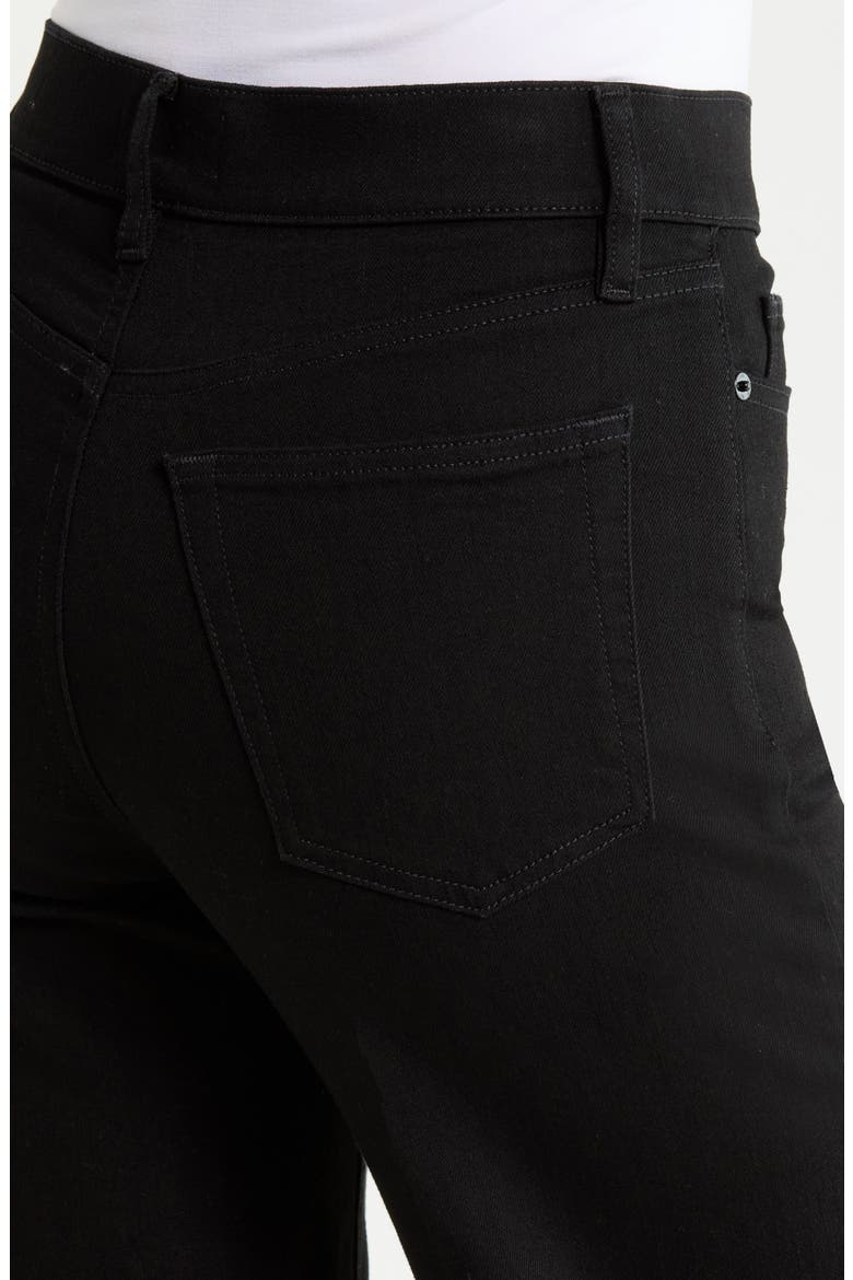 Le Pixie Slim Palazzo Wide Leg Jeans, Alternate, color, BLACK