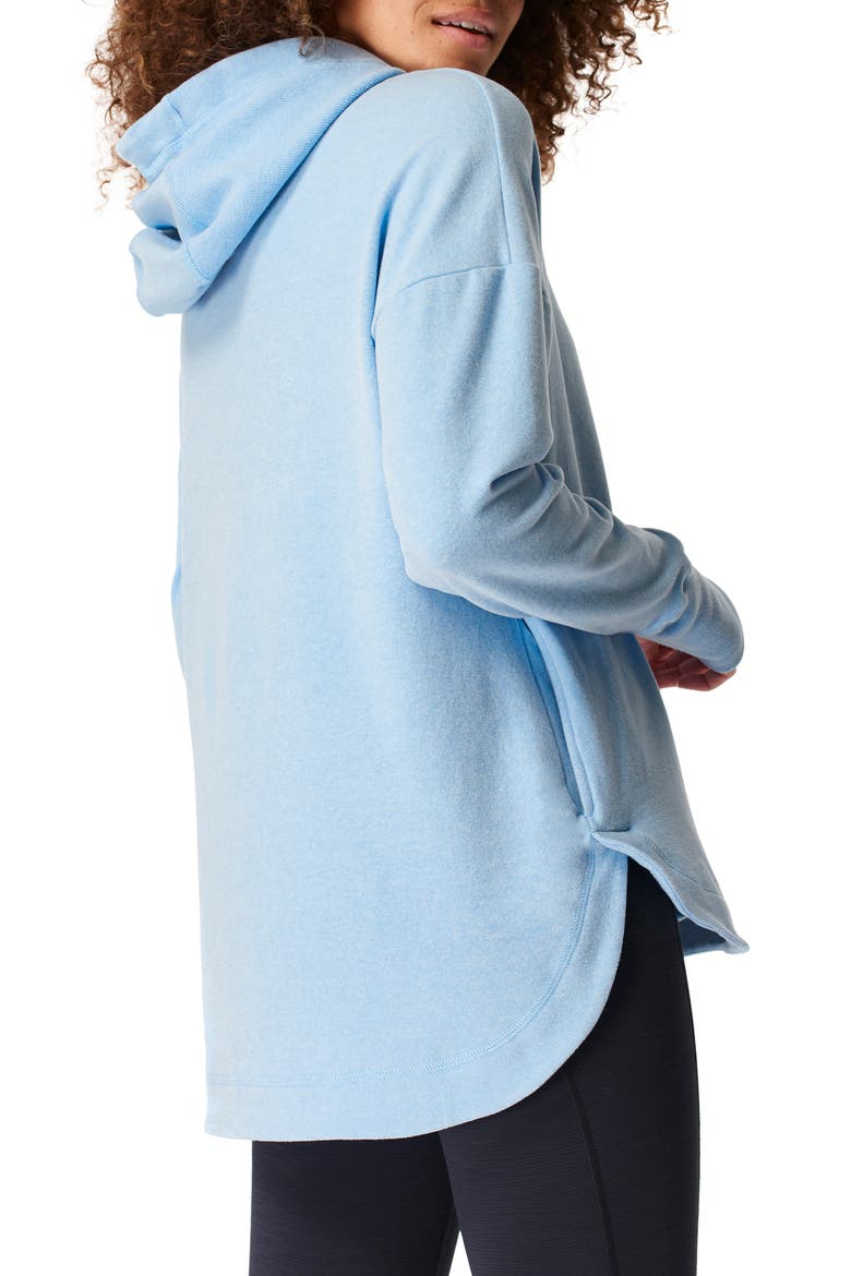 Escape Fleece Hoodie, Alternate, color, AIR BLUE