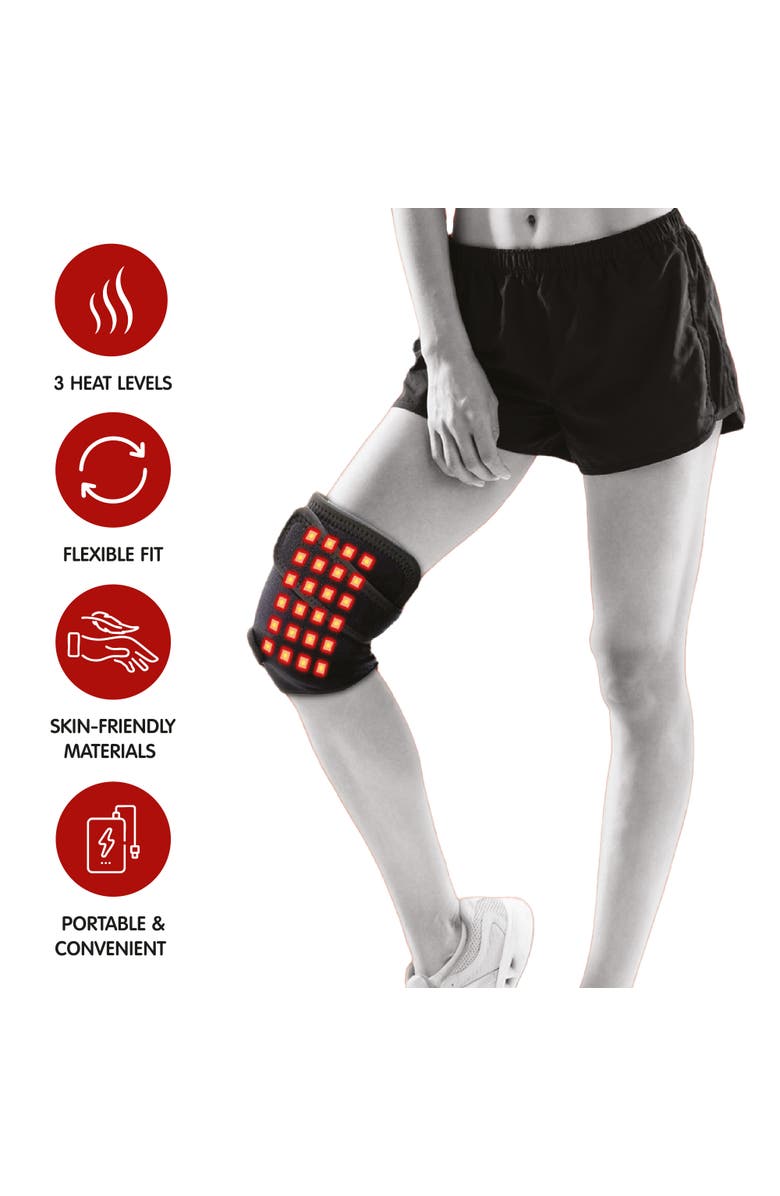 PURSONIC Red Light Therapy Knee Pad - Targeted Relief for Knee Pain, Stiffness & Recovery, Alternate, color, Black