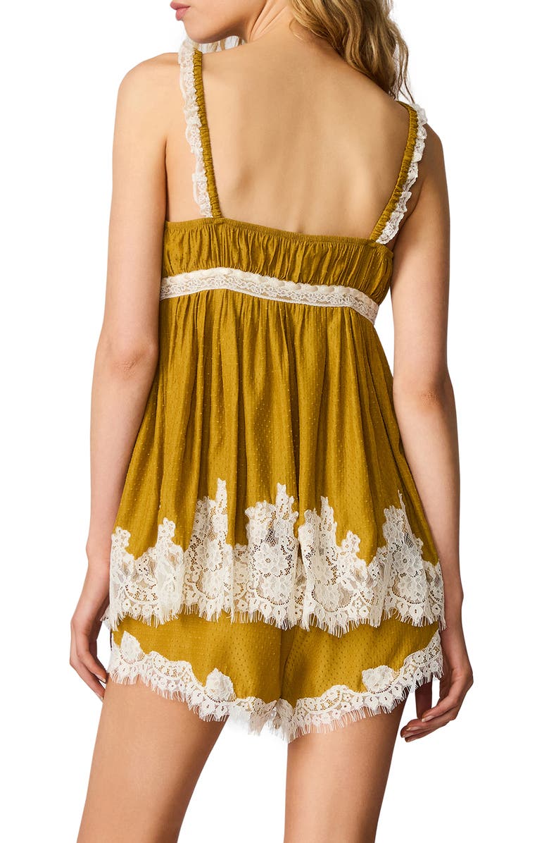 Steve Madden Mazie Lace Tie Front Camisole, Alternate, color, Thyme Green