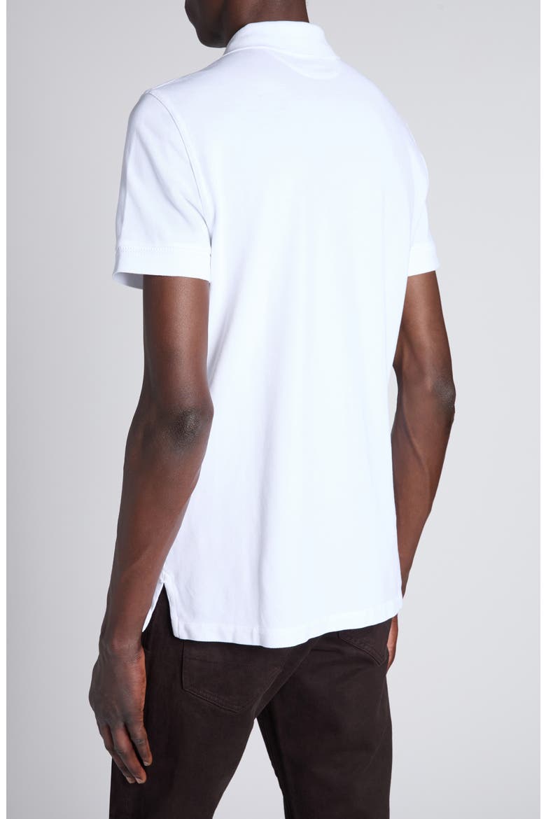 Lyocell & Cotton Piqué Polo, Alternate, color, AW002 WHITE