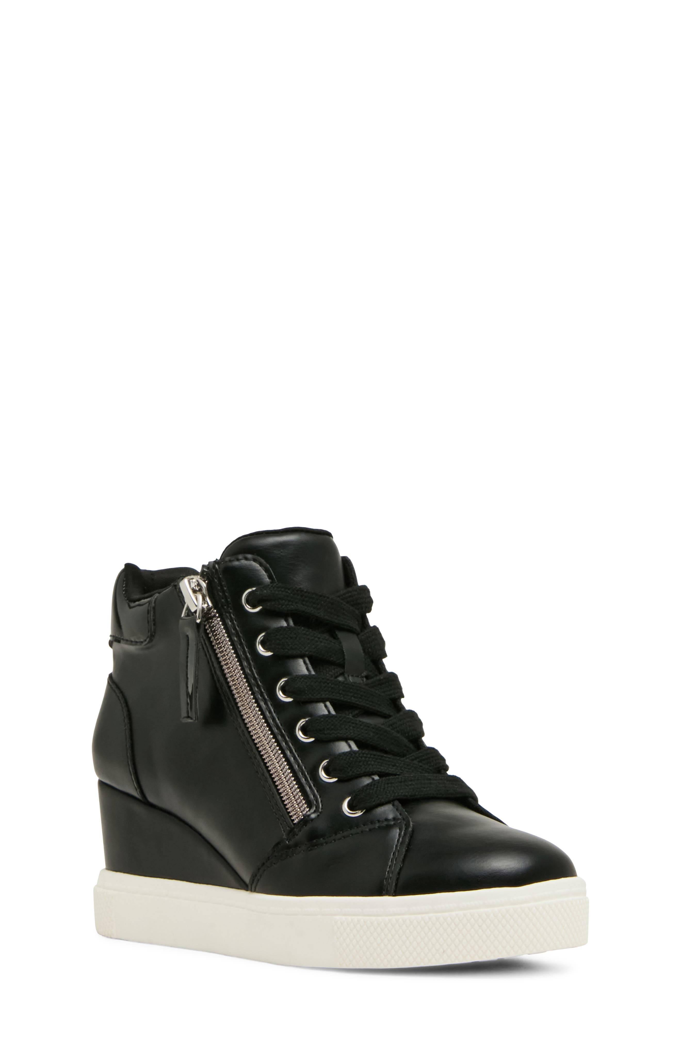 Kids' Jatomic Wedge High Top Sneaker, Main, color, BLACK
